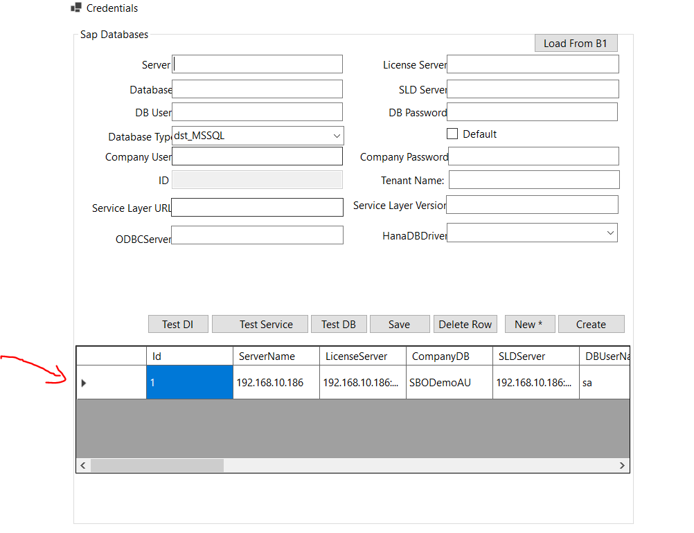 Configure SAP Credentials