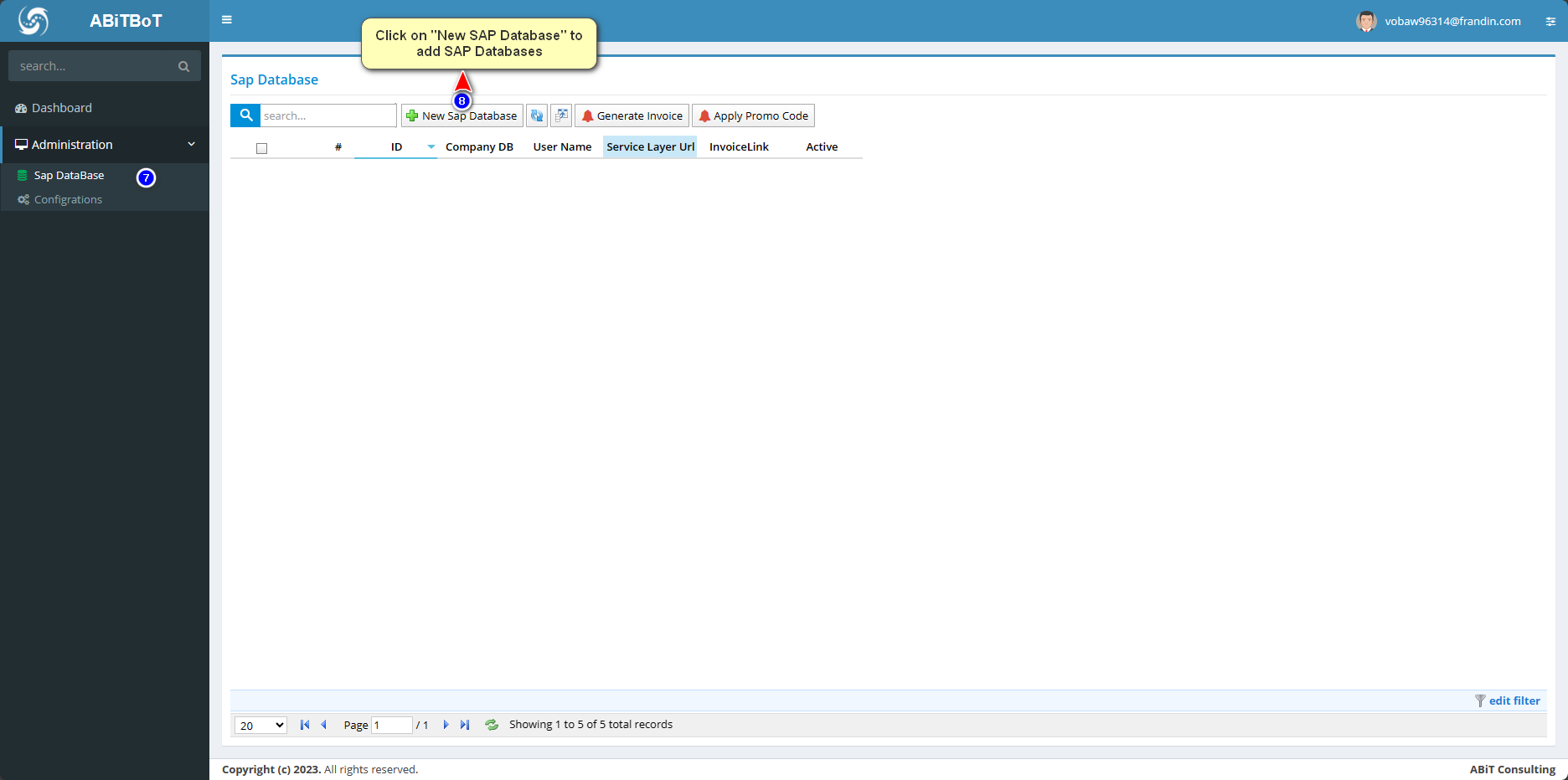 Dashboard Screenshot